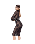 F375 Noirelle Robe corset mi-longue en dentelle F375 Noirelle Robe corset mi-longue en dentelle