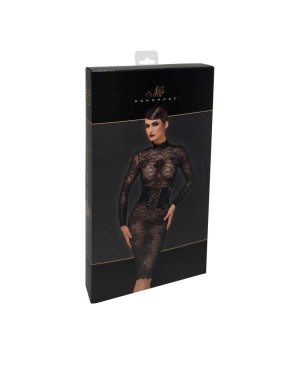 F375 Noirelle Robe corset mi-longue en dentelle