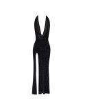 F373 Onyx Robe longue liquide F373 Onyx Robe longue liquide