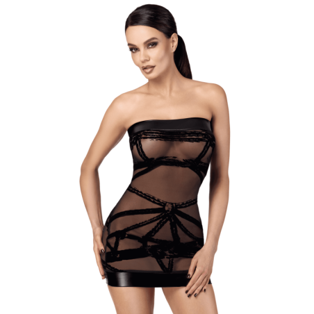 F359 Bondesque Mini robe épaule dénudée