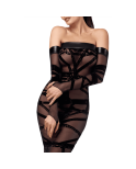 F358 Bondesque Opera Robe longue épaule décolletée