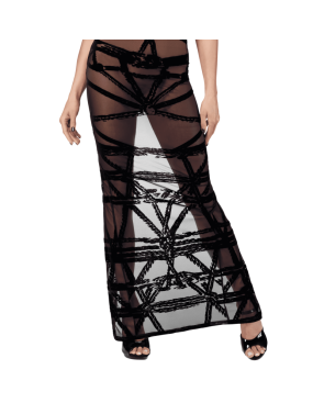 F358 Bondesque Opera Robe longue épaule décolletée