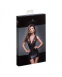 F168 Mini-robe Powerwetlook avec décolleté en dentelle F168 Mini-robe Powerwetlook avec décolleté en dentelle