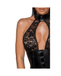 F224 Adorable robe avec longue ligne de boutons