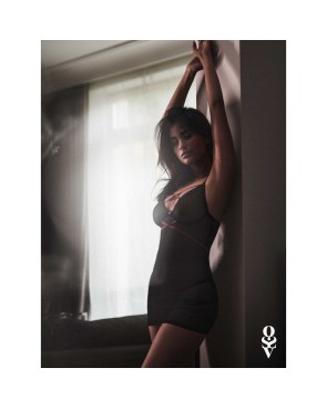 Novenes nuisette et string - Noir