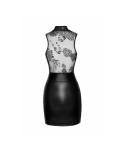 F241 Short dress with powerwetlook skirt and tulle top F241 Short dress with powerwetlook skirt and tulle top
