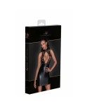 F241 Short dress with powerwetlook skirt and tulle top F241 Short dress with powerwetlook skirt and tulle top