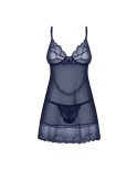 Nightly Blue nuisette et string - Bleu Nightly Blue nuisette et string - Bleu