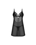 Alliane nuisette et string - Noirs Alliane nuisette et string - Noirs