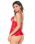 Babydoll Mapalé espiègle avec string à nouer Babydoll Mapalé espiègle avec string à nouer