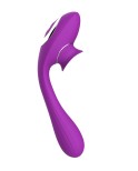 Stimulateur Clitoridien avec langue  Vibromasseur Point G 2-en-1 DISA Violet Cœur Ardent