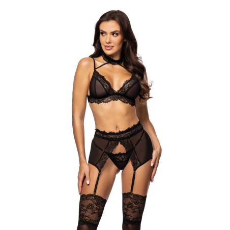Velvet sin ensemble lingerie - Noir