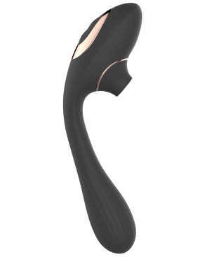 Stimulateur Clitoridien  Vibromasseur Point G 2-en-1 DINA Noir 