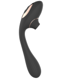 Stimulateur Clitoridien Vibromasseur Point G 2-en-1 DINA Noir Stimulateur Clitoridien Vibromasseur Point G 2-en-1 DINA Noir
