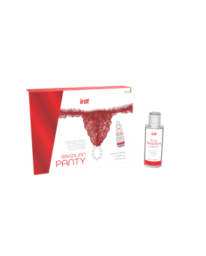 Red brazilian panty - String et lubrifiant
