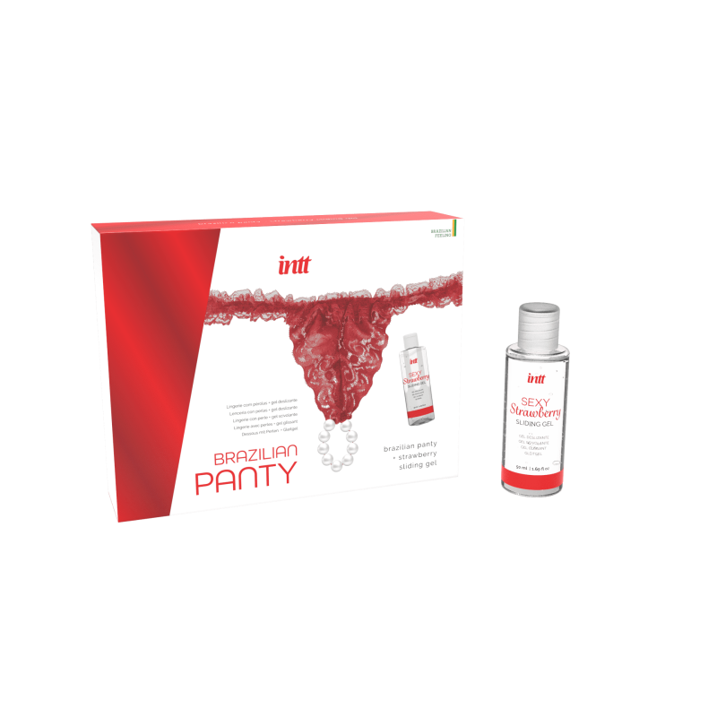 Red brazilian panty - String et lubrifiant Red brazilian panty - String et lubrifiant