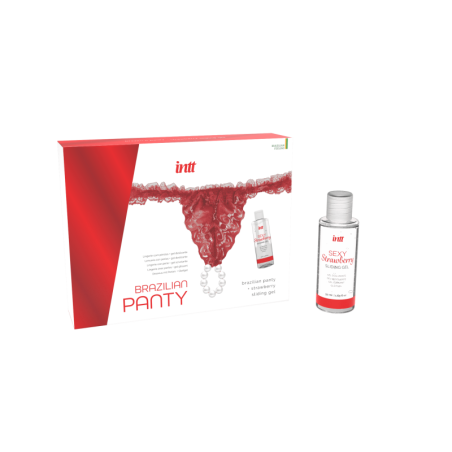 Red brazilian panty - String et lubrifiant