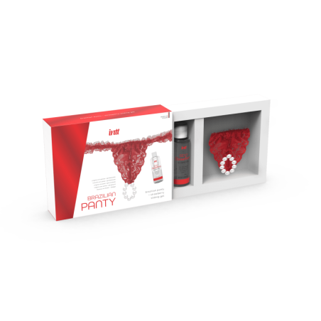 Red brazilian panty - String et lubrifiant