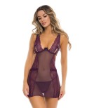 Nuisette violette et string assorti Nuisette violette et string assorti
