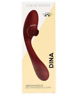 Stimulateur Clitoridien Vibromasseur Point G 2-en-1 DINA Bordeaux