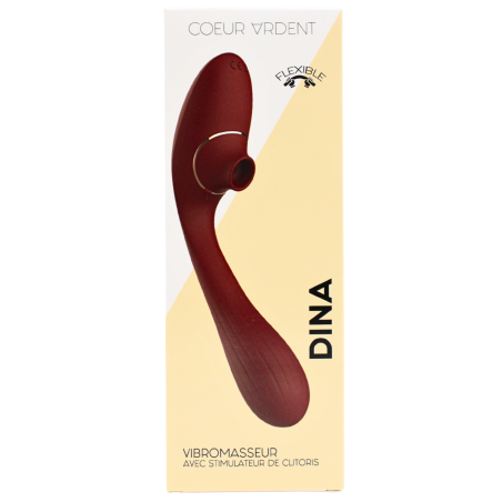 Stimulateur Clitoridien Vibromasseur Point G 2-en-1 DINA Bordeaux