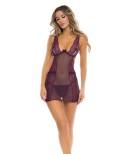 Nuisette violette et string assorti Nuisette violette et string assorti