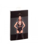 F183 Powerwetlook body avec larges bretelles, empiècements en tulle et tour de cou en velours F183 Powerwetlook body avec larges bretelles, empiècements en tulle et tour de cou en velours