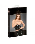 F211 Corset en cuir écologique laqué avec baleine pour femme F211 Corset en cuir écologique laqué avec baleine pour femme