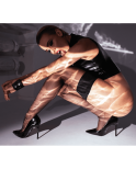 F324 Glam Top wetlook avec corset en vinyle F324 Glam Top wetlook avec corset en vinyle
