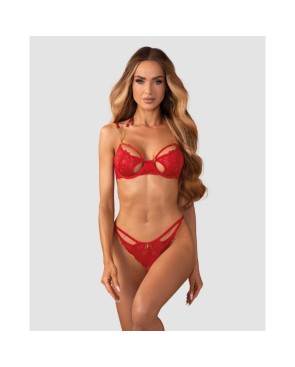 Matildea ensemble lingerie ouvert rouge
