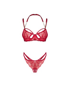 Matildea ensemble lingerie ouvert rouge