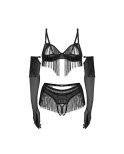 Rossay ensemble ouvert 4 pièces - Noir