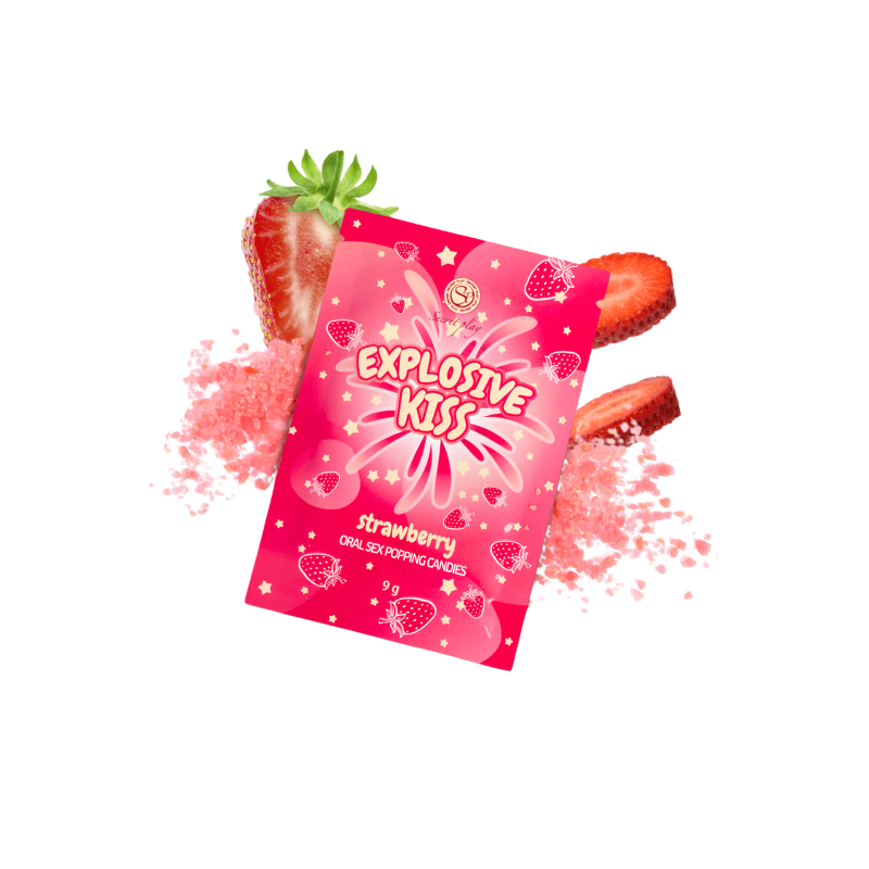 Bonbons pétillants à la fraise spécial sexe oral Bonbons pétillants à la fraise spécial sexe oral
