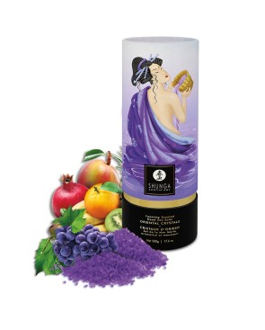 Sel de la mer morte aromatisé et moussant Fruits Exotiques  500 gr Shunga 