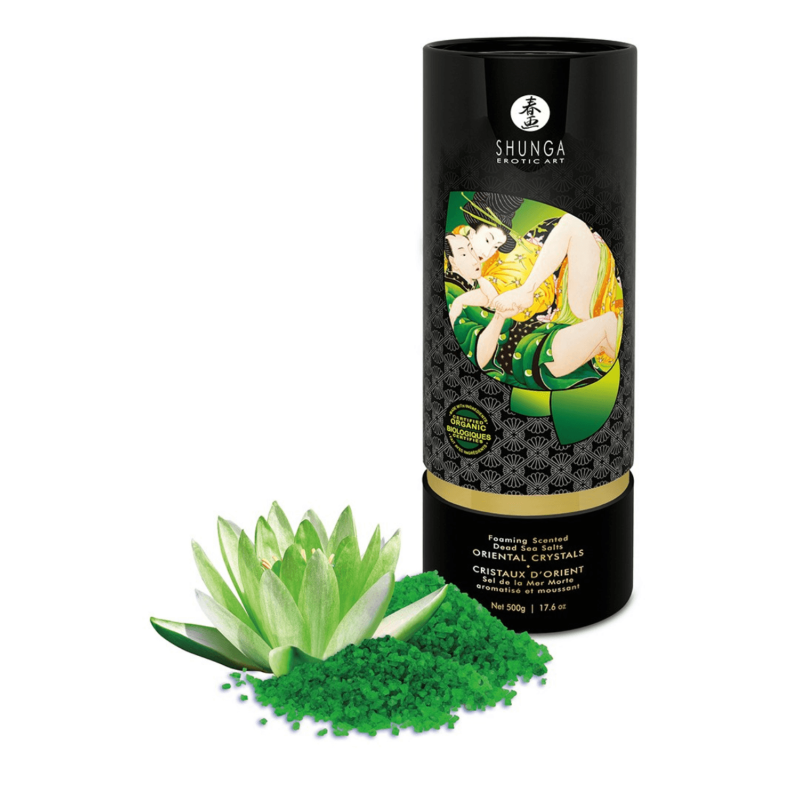 Sel de la mer morte aromatisé et moussant Fleur de Lotus 500 gr Shunga Sel de la mer morte aromatisé et moussant Fleur de Lotus 500 gr Shunga