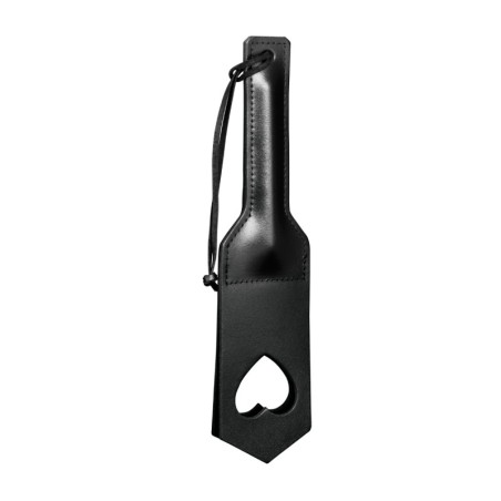 Paddle en Cuir Cœur Noir