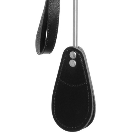 Cravache Métal Courte mèche Large Noir