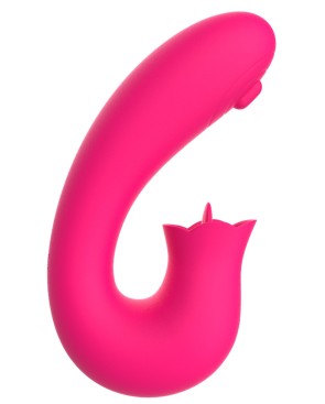 Vibromasseur 2 en 1 G-spot et stimulateur de clitoris USB Kali rose 