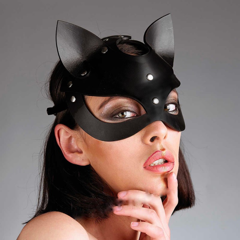 Masque Catwoman Cuir Noir Masque Catwoman Cuir Noir