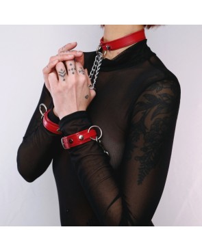 Collier menottes Rouge