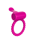 Anneau rose vibrant silicone avec langue picot Pocket Pleasure 1 dosette de lubrifiant Anneau rose vibrant silicone avec langue picot Pocket Pleasure 1 dosette de lubrifiant