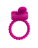 Anneau rose vibrant silicone avec langue picot Pocket Pleasure 1 dosette de lubrifiant Anneau rose vibrant silicone avec langue picot Pocket Pleasure 1 dosette de lubrifiant