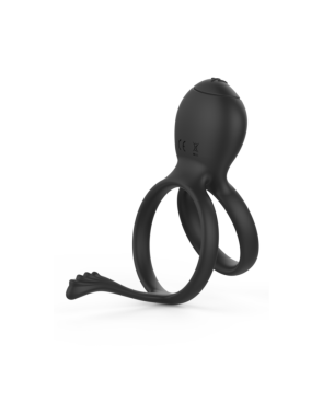 PEPIN, Cockring à double anneaux dans un silicone médical doux avec 1 mode de vibration 