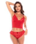 Ensemble 2 pièces rouge dentelle élégance classique – Mapalé Ensemble 2 pièces rouge dentelle élégance classique – Mapalé