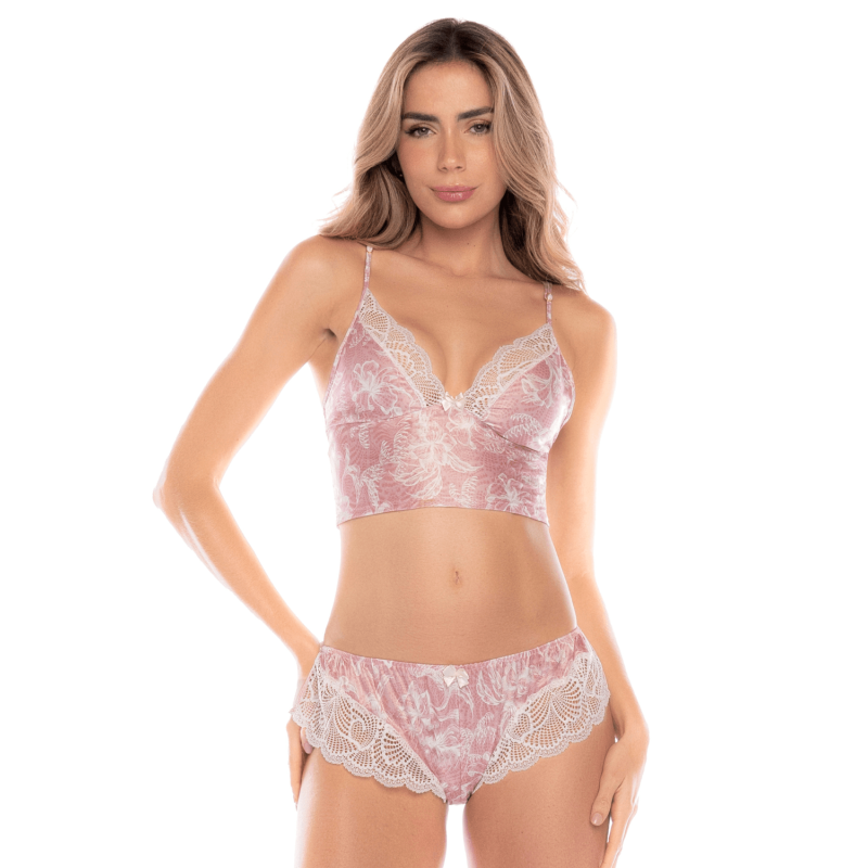 Ensemble 2 pièces rose dentelle confort et sensualité – Mapalé