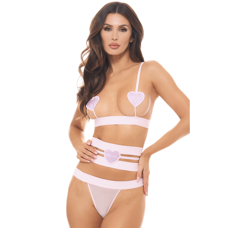 Ensemble 3 pièces rose pastel Ensemble 3 pièces rose pastel