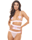 Ensemble 3 pièces rose pastel Ensemble 3 pièces rose pastel