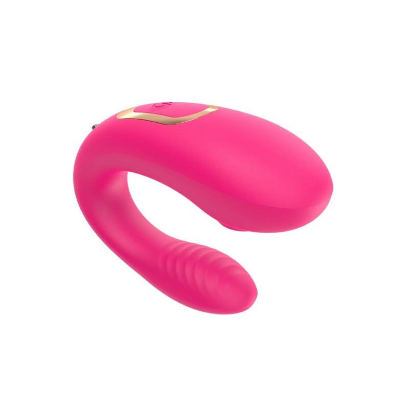 Vibromasseur de couple rose, USB avec 2 moteurs pour stimulation Point G et clitoridienne avec télécommande Vibromasseur de couple rose, USB avec 2 moteurs pour stimulation Point G et clitoridienne avec télécommande