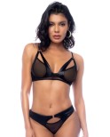 Ensemble 2 pièces en wetlook noir Ensemble 2 pièces en wetlook noir