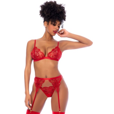 Ensemble 3 pièces rouge 